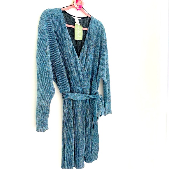 NWT💕Pretty Shimmer Dress SZ L - Picture 12 of 14